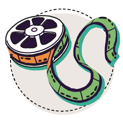 ilustración de un carrete de película