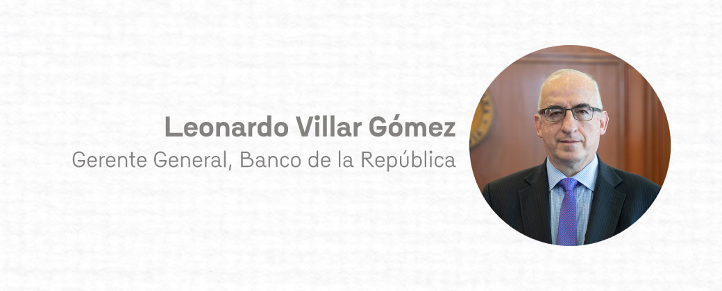 Fotografía del gerente general del Banco de la República, Leonardo Villar-Gómez