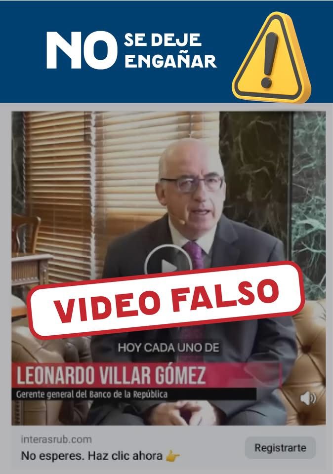 No se deje engañar, muestra del video falso