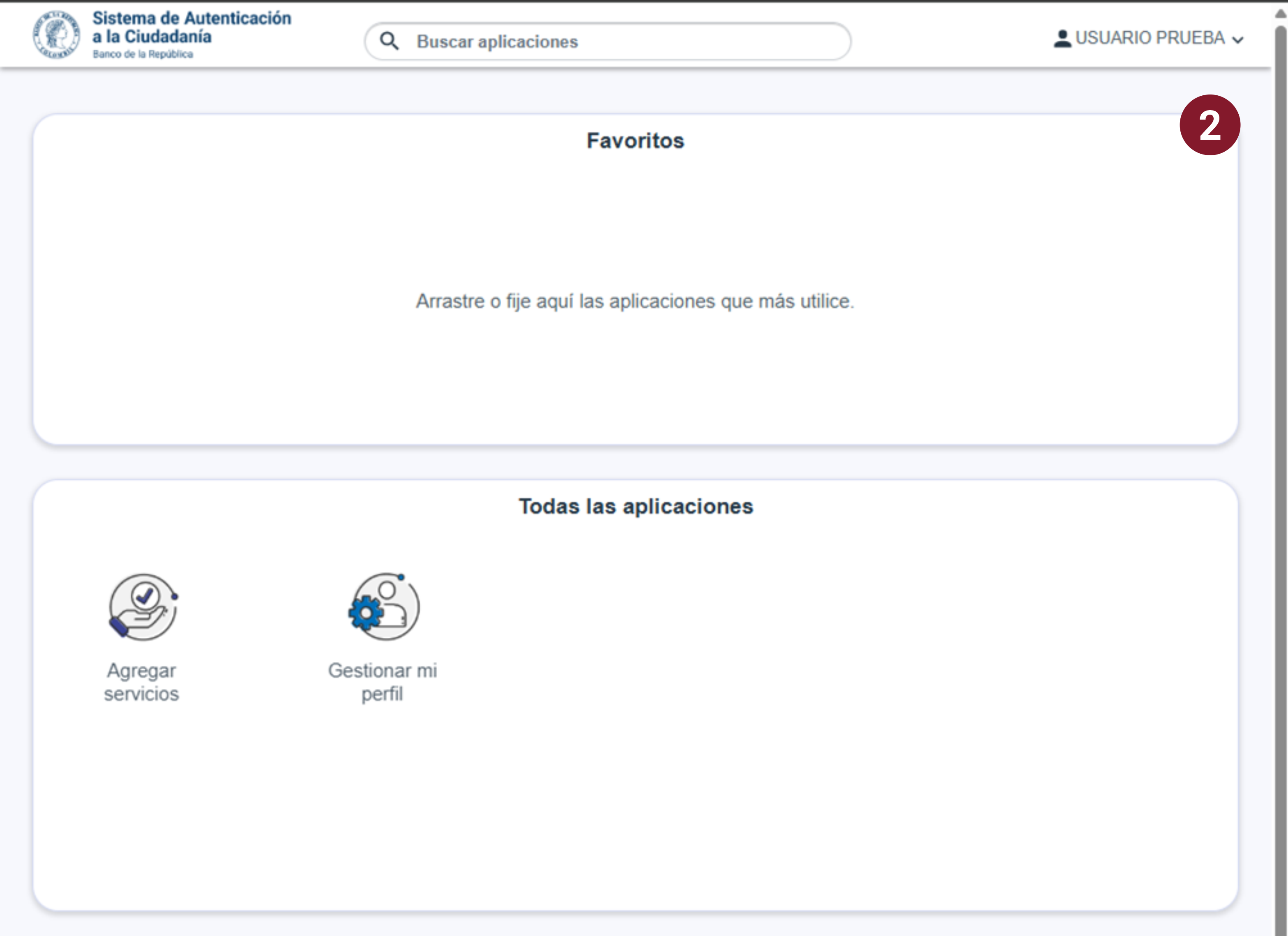 Interface de ingreso a la herramienta