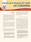 Portada - Reporte de la situación del crédito en Colombia