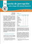 Portada del informe de la Encuesta de percepción sobre riesgos del sistema financiero