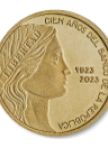 Anverso de la moneda centenario Banrep