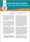 Portada del informe de la Encuesta de percepción sobre riesgos del sistema financiero