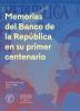 Caratula libro - "Memorias del Banco de la República en su primer centenario"